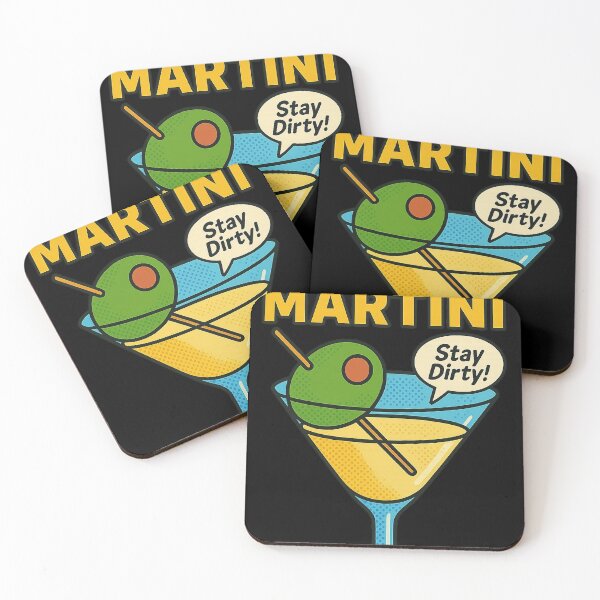 Item preview, Dirty Martini Pop Art – Funny Retro Cocktail Design designed and sold by DebuggedDressed.