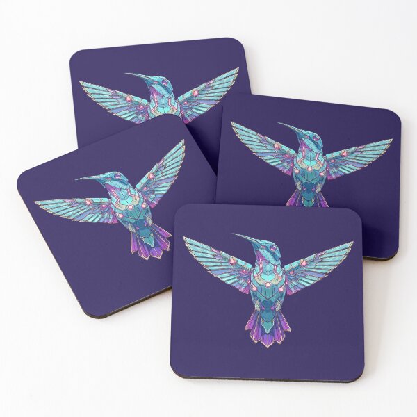 Item preview, Futuristic Hummingbird – Neon Cyberpunk Bird Design designed and sold by Meiersbeste.