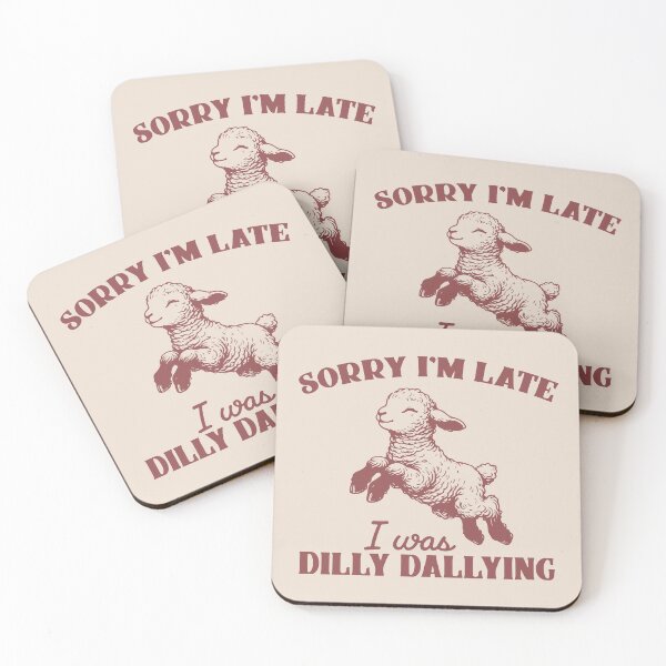 Item preview, Sorry I'm Late I was Dilly Dallying Vintage Sheep  designed and sold by BrownHorse90s.