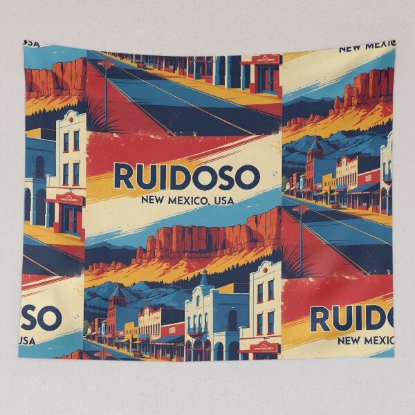 Item preview, Ruidoso New Mexico 1950s USA Vintage Travel Tourism designed and sold by TravelersGems.