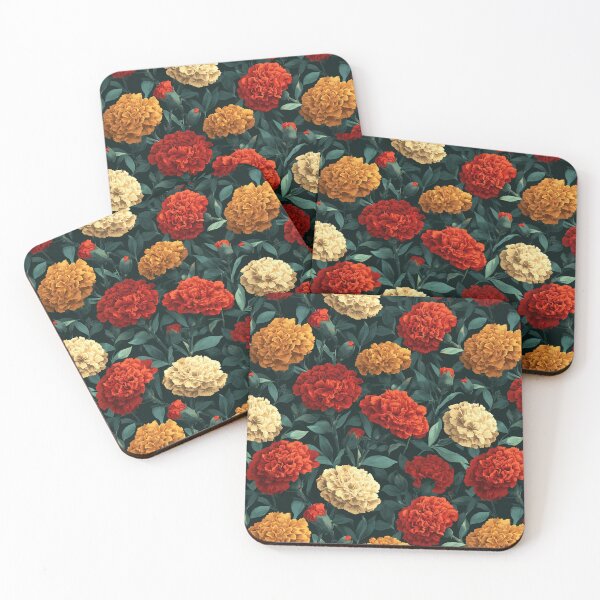 Item preview, Bold Blooming Carnations Print For Boho Decor designed and sold by RoyalStarsPatts.