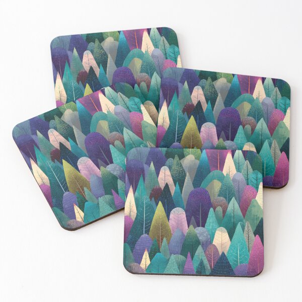 Item preview, COLORFUL FOREST WALLPAPER PATTERN 2 designed and sold by infinitearte.