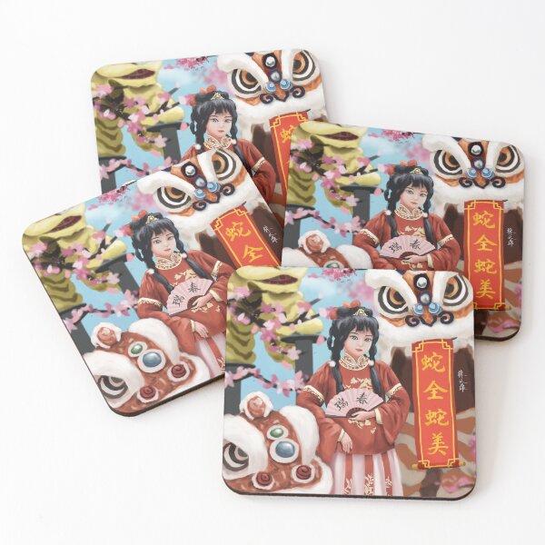 Item preview, Digital Painting of Chinese New Year Lions designed and sold by ArtlingES.