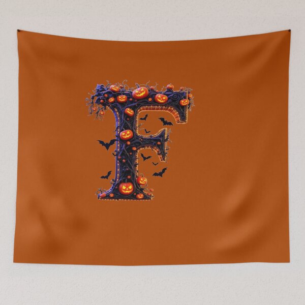 Item preview, Gothic F Halloween Alphabet Monogram, Gothic Letter Art Print for home decor and clothes  designed and sold by TheGaliyaStudio.