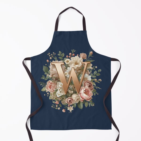 Item preview, Floral Monogram Letter W Wall Art – Elegant Gold Initial W with Roses & Peonies | Personalized Wedding Gift, Nursery Decor, Feminine Botanical Initial W Print designed and sold by AmenAlways.