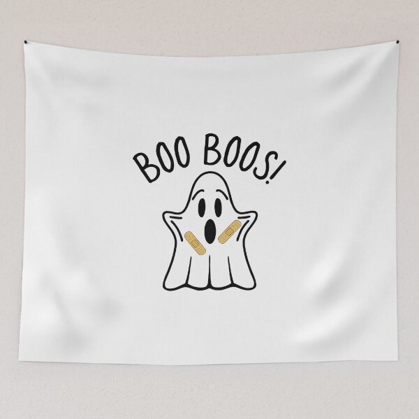 Item preview, Funny Halloween Ghost With Boo Boos designed and sold by Sartoris Art.