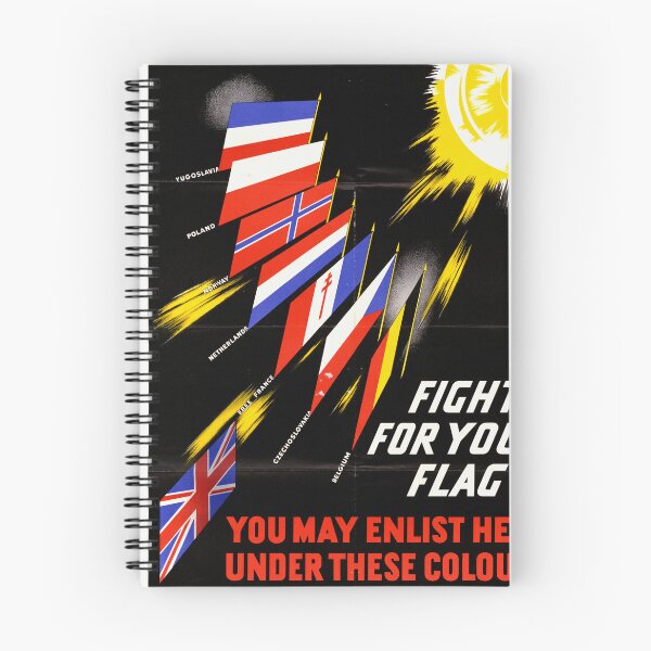 Item preview, WWII Recruitment Poster | Fight for Your Flag | Allied Nations Unity & Resistance | Vintage Style Art Print designed and sold by artofuniverse.