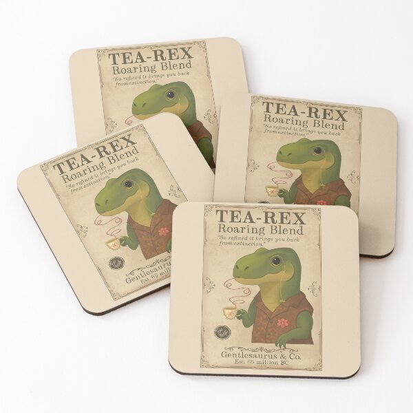 Item preview, Tea Rex Vintage Poster Design designed and sold by TeaAlchemist.