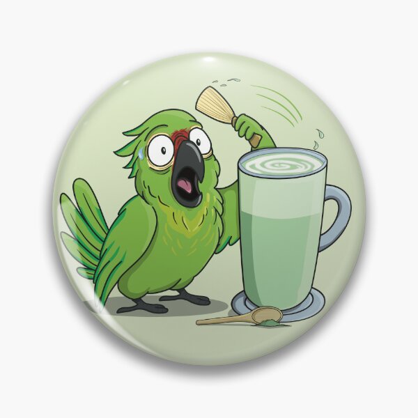 Artikelvorschau, Matcha Madness Parrot - ohne Text entworfen und verkauft von TeaAlchemist.