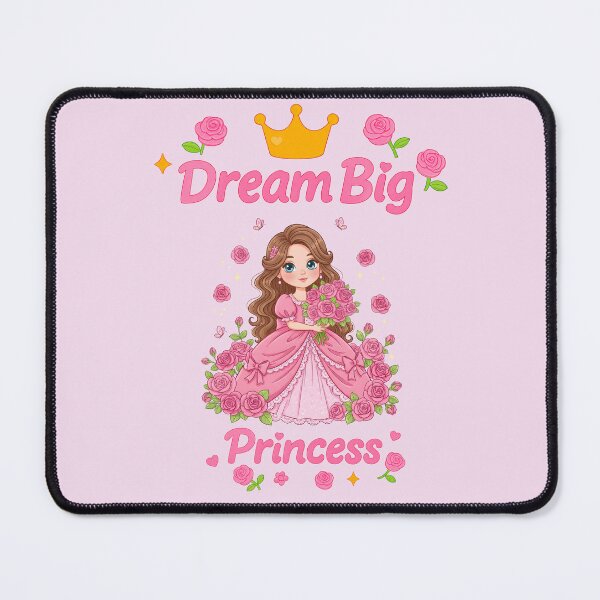 Item preview, Dream Big Princess – Cute Pink Fairy Tale Girl with Roses for Kids designed and sold by VelvetMoonie.