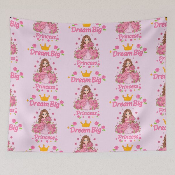Item preview, Dream Big Princess – Cute Pink Fairy Tale Girl with Roses for Kids designed and sold by VelvetMoonie.