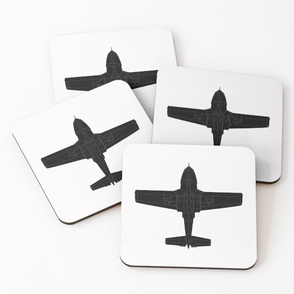 Item preview, Aircraft - T-37-Trainer - Bottom - Black - Metal X 300 designed and sold by Military Insignia Products.