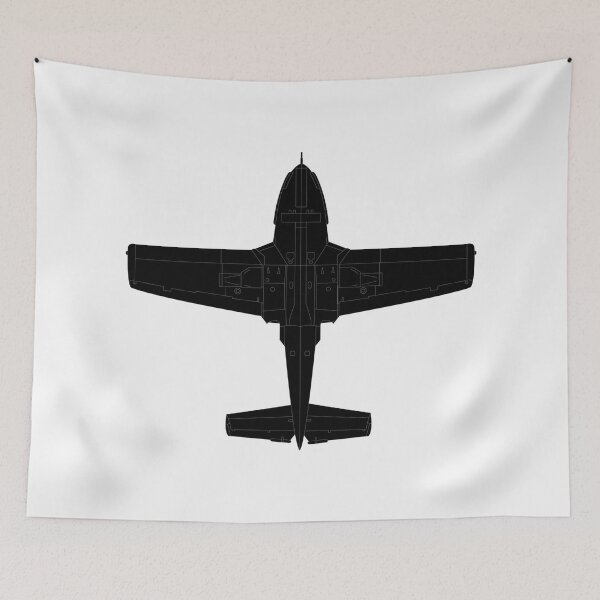 Item preview, Aircraft - T-37-Trainer - Bottom - Black - Metal X 300 designed and sold by Military Insignia Products.