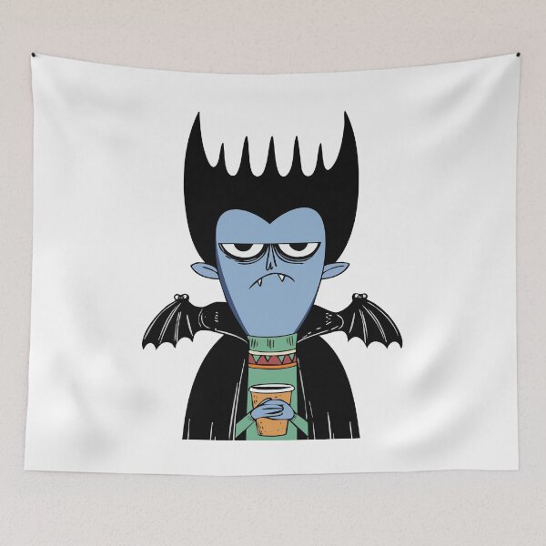 Item preview, Coffee Vampire? | Funny vampire design with bat wings | Halloween & spooky humor designed and sold by idgafstudio.ch.