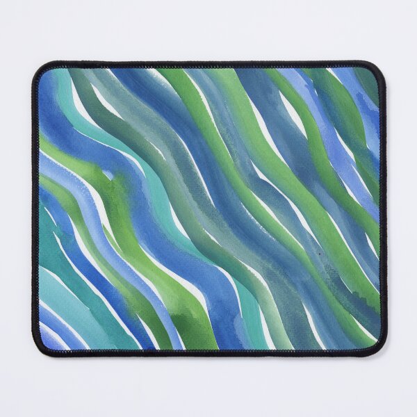 Item preview, Blue Waterfall Waves Of Watercolor Fluid Lines Art II designed and sold by Irina Sztukowski.