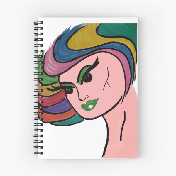Item preview, Mujer arcoíris en arte pop: retrato retro audaz designed and sold by BulletKitty82.