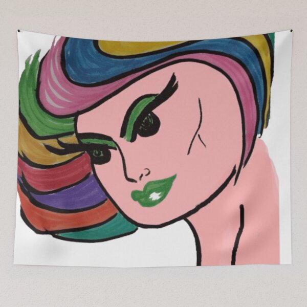 Item preview, Rainbow Pop Art Woman – Bold Retro Portrait designed and sold by BulletKitty82.