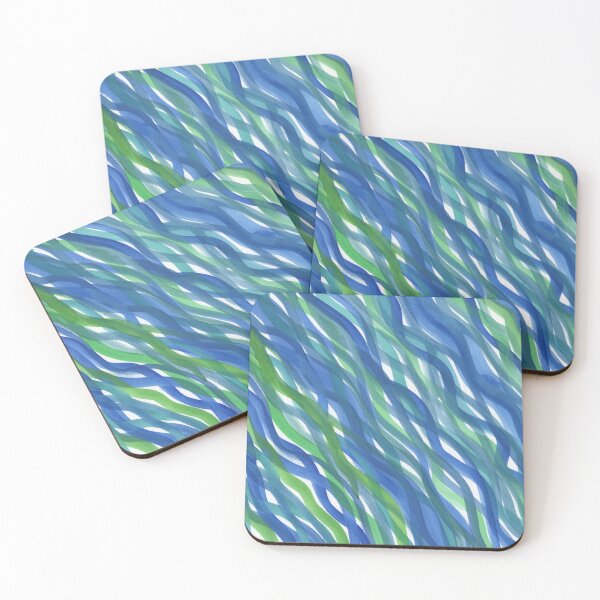 Item preview, Blue Waterfall Waves Of Watercolor Fluid Lines Art III designed and sold by Irina Sztukowski.
