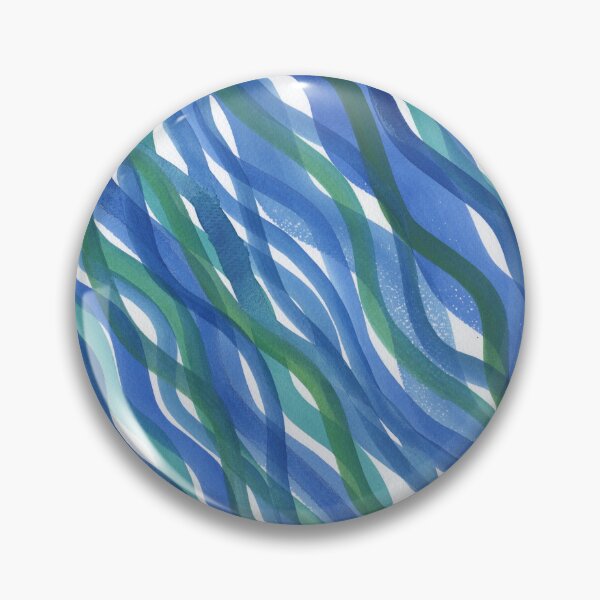 Item preview, Blue Waterfall Waves Of Watercolor Fluid Lines Art IV designed and sold by Irina Sztukowski.