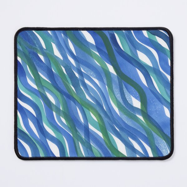 Item preview, Blue Waterfall Waves Of Watercolor Fluid Lines Art IV designed and sold by Irina Sztukowski.
