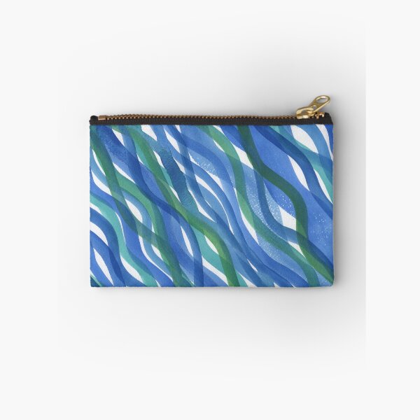 Item preview, Blue Waterfall Waves Of Watercolor Fluid Lines Art IV designed and sold by Irina Sztukowski.