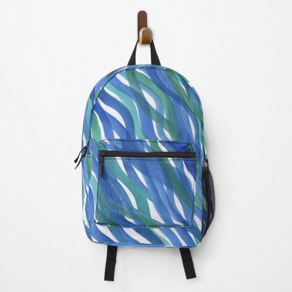 Item preview, Blue Waterfall Waves Of Watercolor Fluid Lines Art IV designed and sold by Irina Sztukowski.