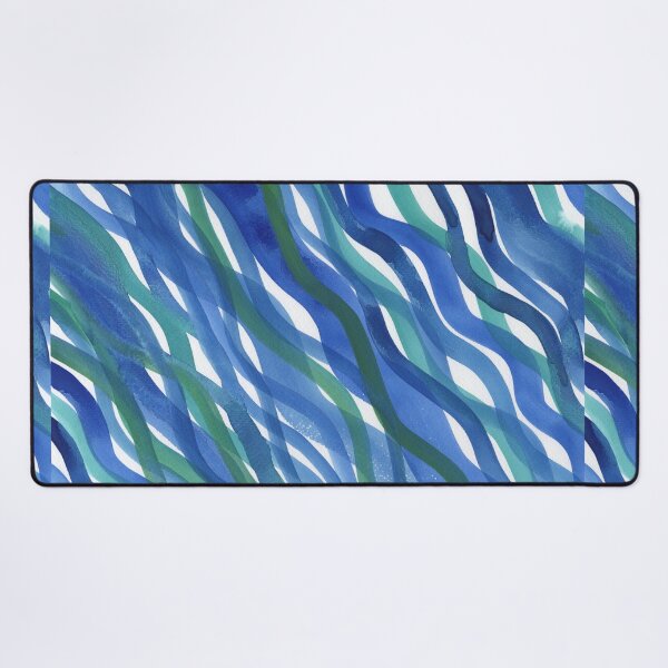 Item preview, Blue Waterfall Waves Of Watercolor Fluid Lines Art IV designed and sold by Irina Sztukowski.