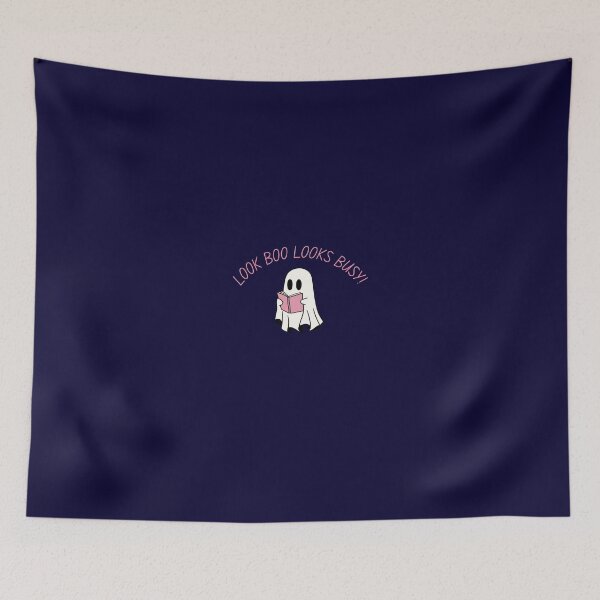 Item preview, Look Boo is Busy – Kawaii Cute Bookworm Ghost Sticker designed and sold by Moon's Arts.