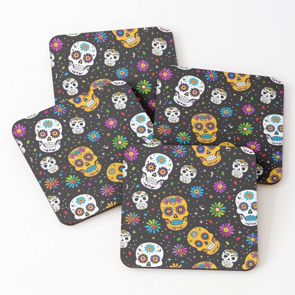 Item preview, Flower halloween design for spook lovers with colorful skulls  designed and sold by cocomelon168.