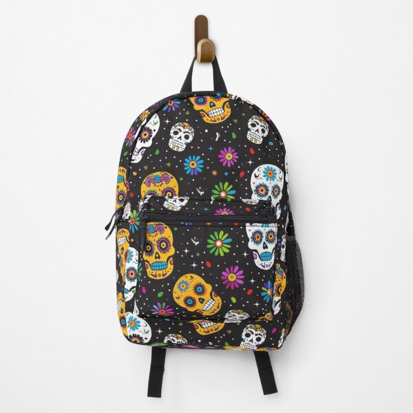Item preview, Flower halloween design for spook lovers with colorful skulls designed and sold by cocomelon168.