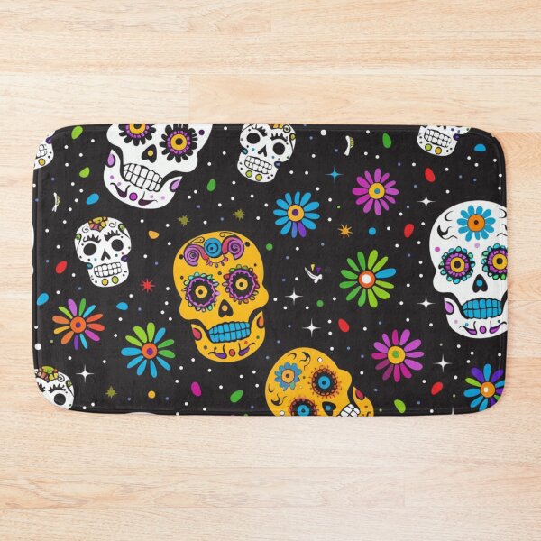 Item preview, Flower halloween design for spook lovers with colorful skulls  designed and sold by cocomelon168.