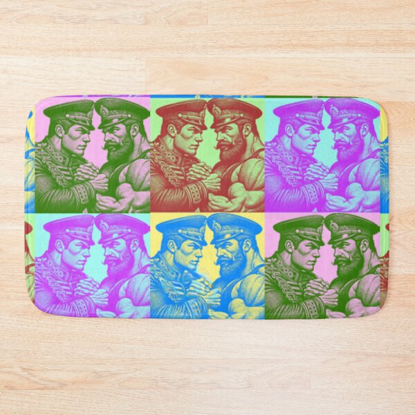 Item preview, Pop Art Retro "Comrades In Arms" BLUF Gay Pride Graphic Design designed and sold by ItsAKinkThing.