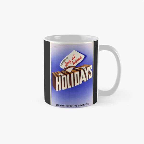 Item preview, Vintage WWII Poster | Retro Travel Art | Railway Executive Committee | Reginald Mayes Design | Stay at Home Message designed and sold by artofuniverse.