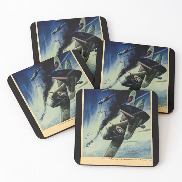 Item preview, WWII Propaganda Poster | Hawker Hurricane RAF & Soviet Air Force | Allied Support Art | Vintage Military Aviation Decor designed and sold by artofuniverse.