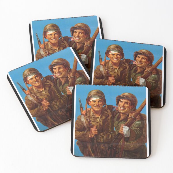 Item preview, Vintage WWII Poster | Brothers in Arms Art | US & Brazil Soldiers | Mid-Century Propaganda | Historical War Art Print designed and sold by artofuniverse.