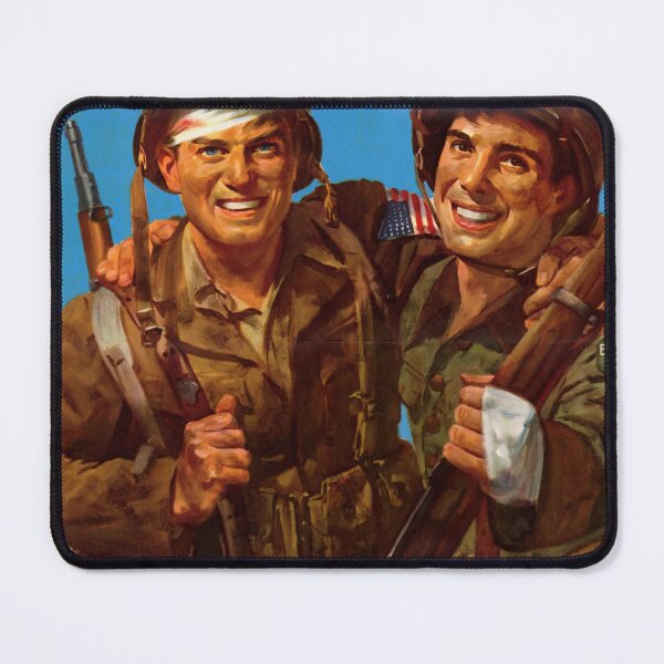 Item preview, Vintage WWII Poster | Brothers in Arms Art | US & Brazil Soldiers | Mid-Century Propaganda | Historical War Art Print designed and sold by artofuniverse.