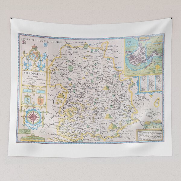 Item preview, Reprint of a vintage Shropshire, UK, Map designed and sold by JonDelorme.