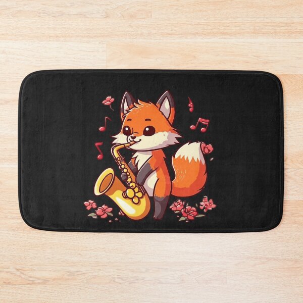 Item preview, Funny Chibi Saxophone Fox – Cute Kawaii Animal Music Design designed and sold by ColorSplash123.