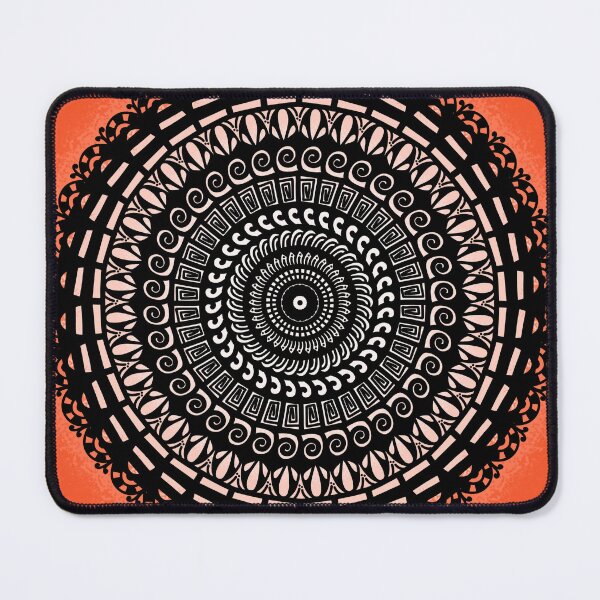 Item preview, Indian tribal cool asian abstract spiritual meditation mandala inspired floral pattern designed and sold by DivineMandala.