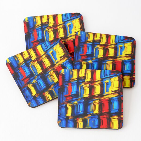 Item preview, Abstract blue yellow red  designed and sold by Guy Christophe Tixier.