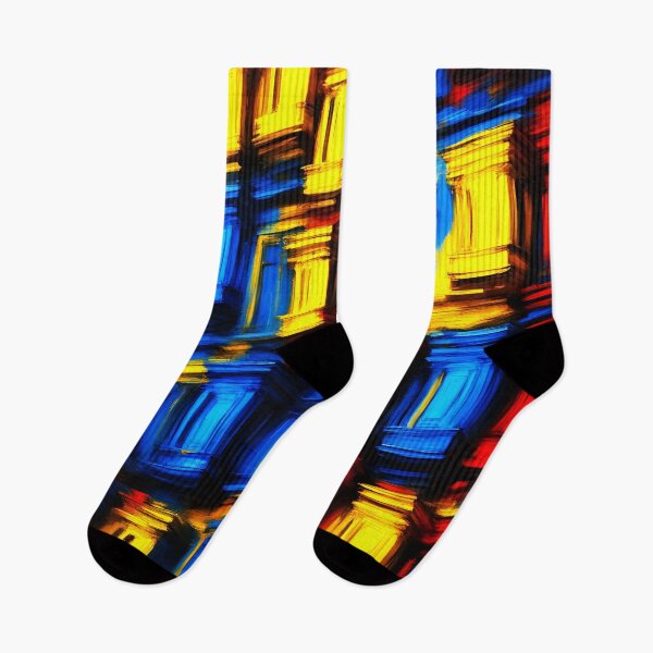 Item preview, Abstract blue yellow red  designed and sold by Guy Christophe Tixier.