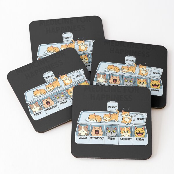 Item preview, My Medicine For Happiness Called Cats every day kitten cat  designed and sold by cawtoon.