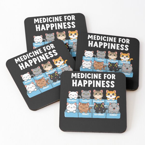 Item preview, My Medicine For Happiness Called Cats every day kitten cat designed and sold by cawtoon.