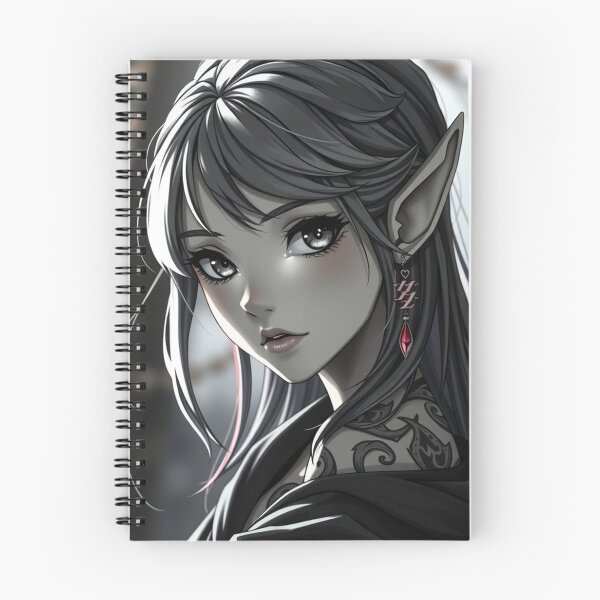 Item preview, Mysterious Grey-Toned Anime Elf designed and sold by NexaSpire.