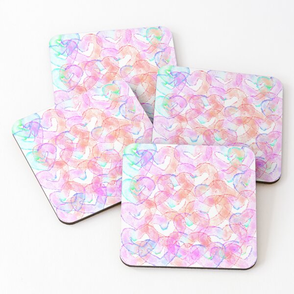 Item preview, Colorful hand-painted pastel hearts designed and sold by MimiKoo.