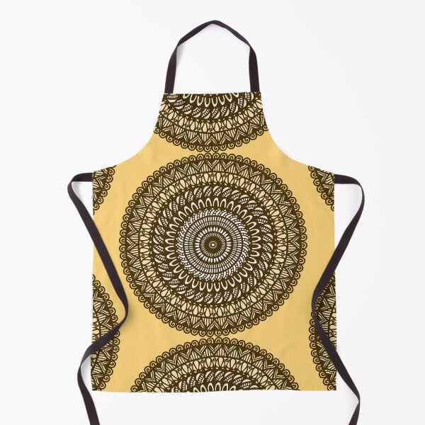 Item preview, Indian tribal beige yellow traditional ethnic mandala inspired beautiful sacred geometry intricate yoga meditation sacred geometry designed and sold by DivineMandala.