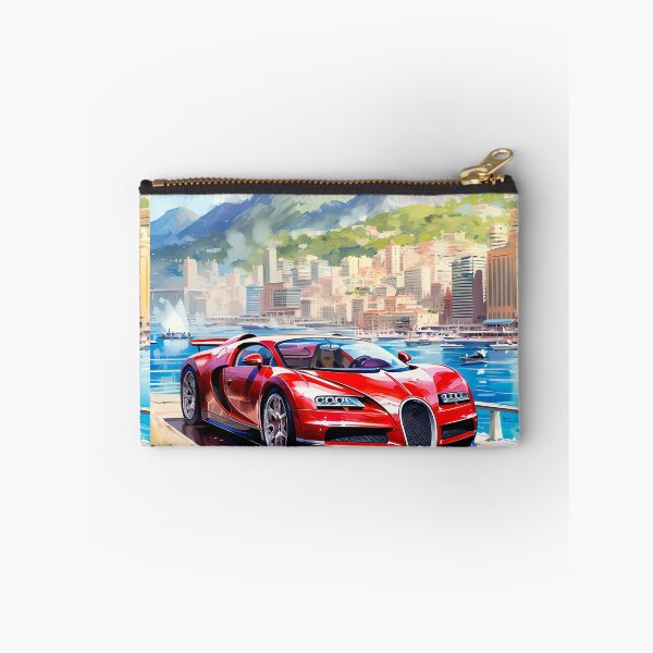 Item preview, Hypercar Cruises Along Riviera Waterfront With City Skyline designed and sold by RevUpDesign.