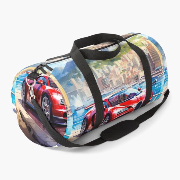 Item preview, Hypercar Cruises Along Riviera Waterfront With City Skyline designed and sold by RevUpDesign.
