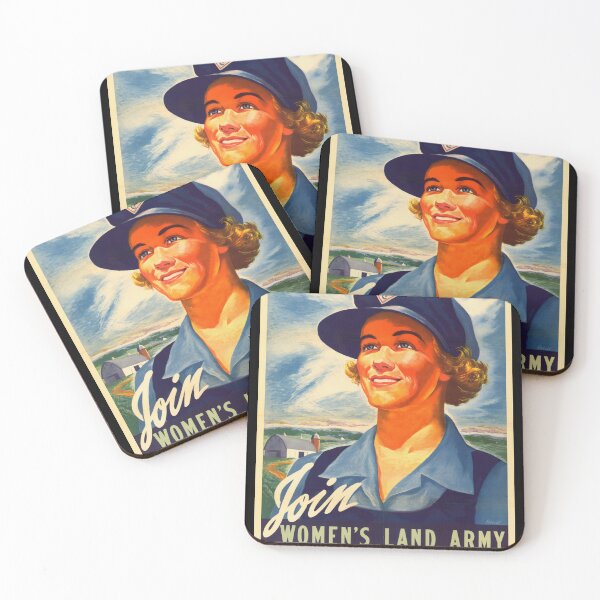 Item preview, Vintage Women's Land Army Poster | WWII Era Propaganda Art | Empowering Women in Agriculture & History | Rural Landscape Art designed and sold by artofuniverse.