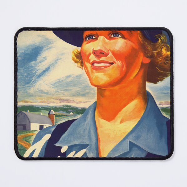 Item preview, Vintage Women's Land Army Poster | WWII Era Propaganda Art | Empowering Women in Agriculture & History | Rural Landscape Art designed and sold by artofuniverse.